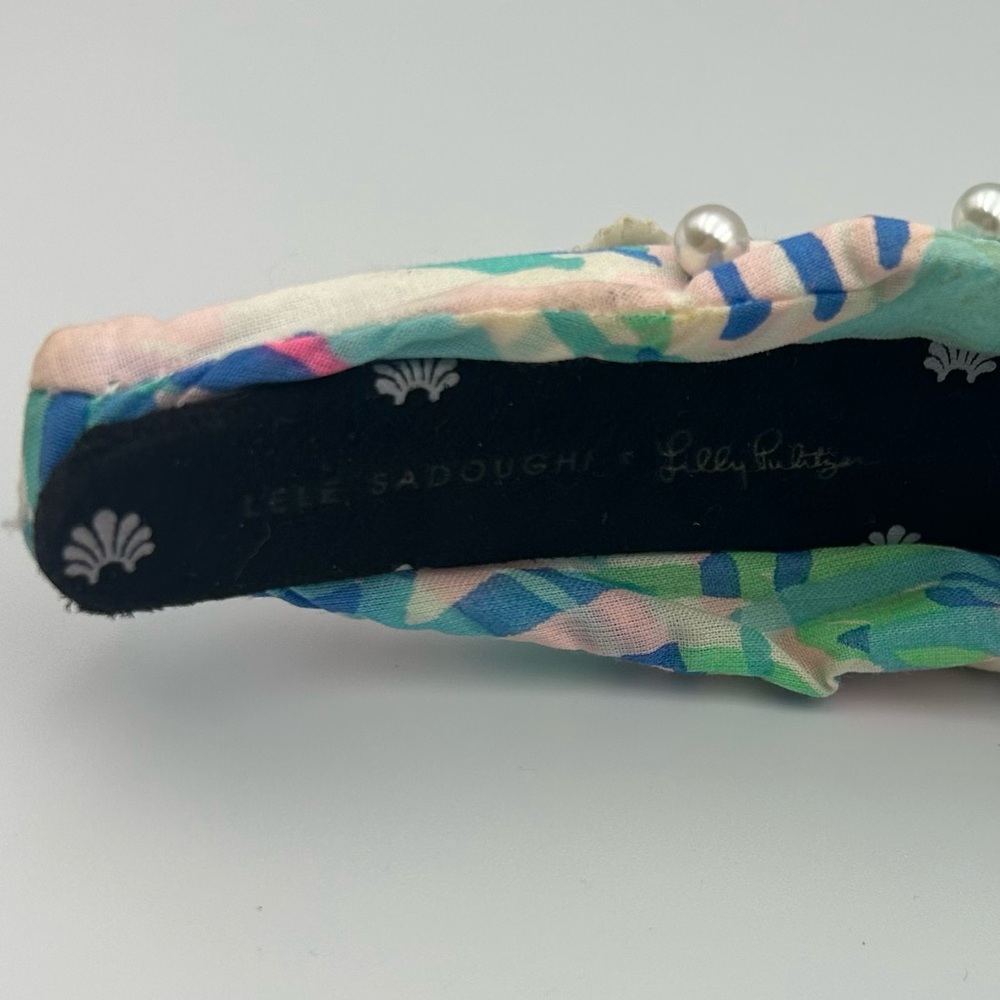 Lele Sadoughi X Lilly Pulitzer Cabana Cocktail Pearl Shell Knotted Headband - Picture 5 of 16